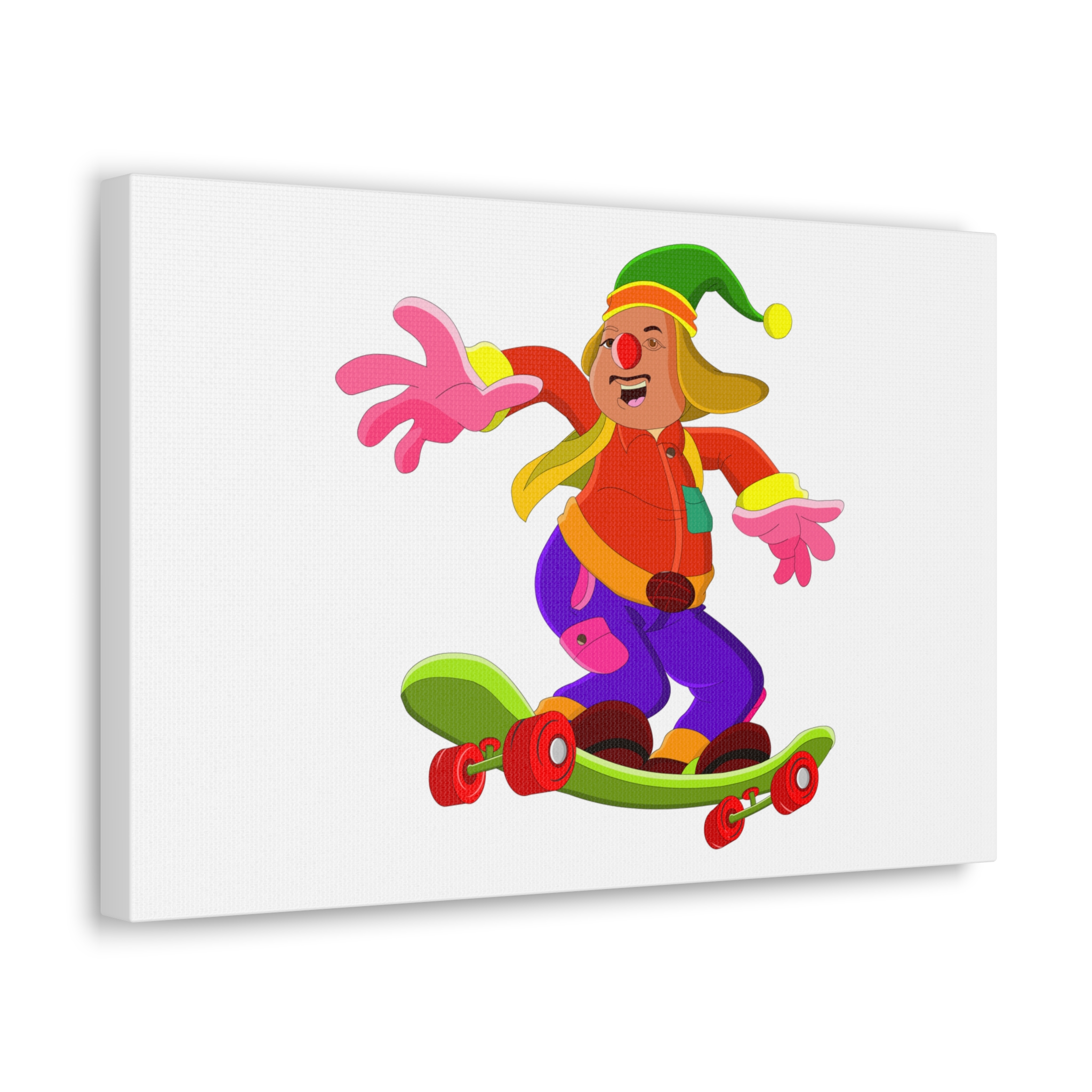 Clown Skateboarding